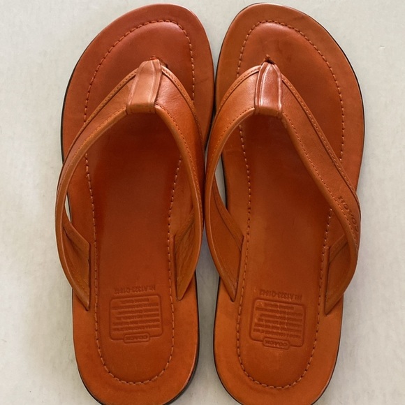 COACH Men’s  Leather Flip Flops Size 10M main image 4